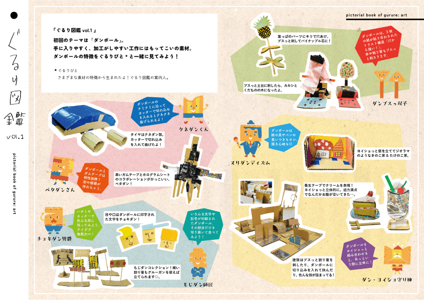 ぐるり図鑑 vol.1 -ダンボール- リーフレット